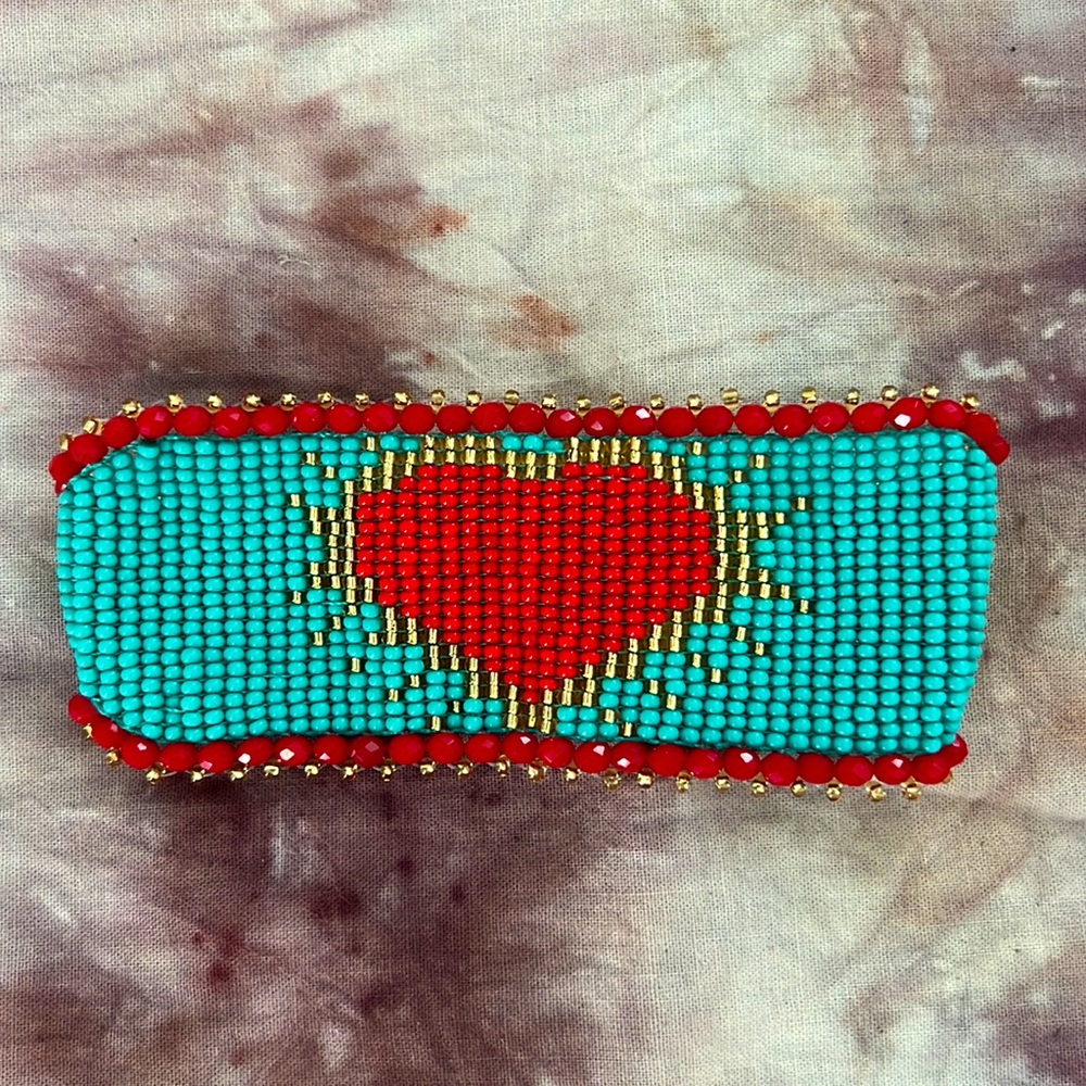 Hand Made Beaded Heart Bracelet